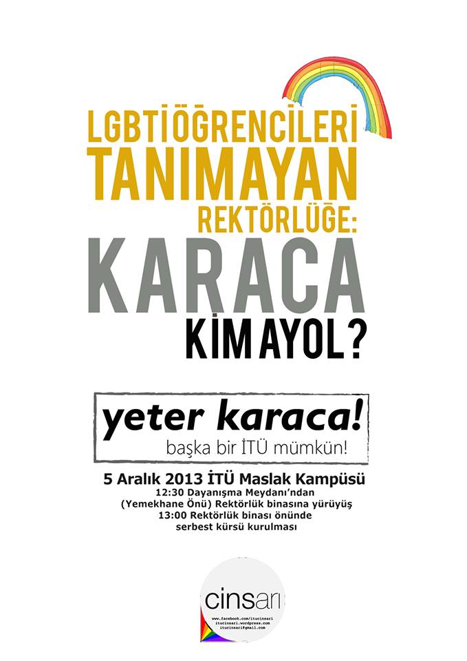 İTÜ Cins Arı: Başka Bir İTÜ Mümkün! | Kaos GL - LGBTİ+ Haber Portalı Haber