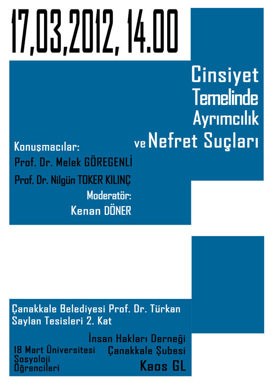 Çanakkale&rsquo;de Homofobi Karşıtı Buluşma | Kaos GL - LGBTİ+ Haber Portalı Haber