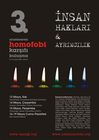 3. Uluslararası Homofobi Karşıtı Buluşma Programı Açıklandı | Kaos GL - LGBTİ+ Haber Portalı Haber