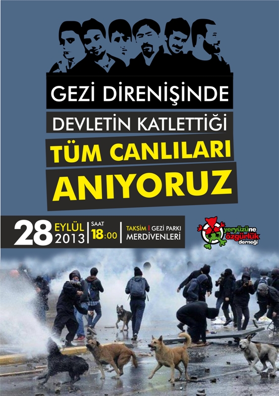 Yeryüzüne Özgürlük Gezi Direnişinde Devletin Katlettiği Tüm Canlıları Anıyor | Kaos GL - LGBTİ+ Haber Portalı Haber