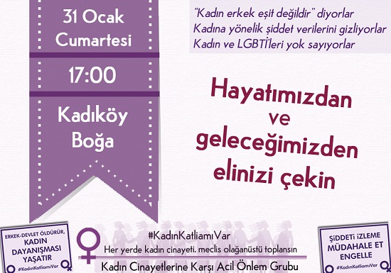 Kadınlar cinayetlere karşı sokağa çıkıyor Kaos GL - LGBTİ+ Haber Portalı