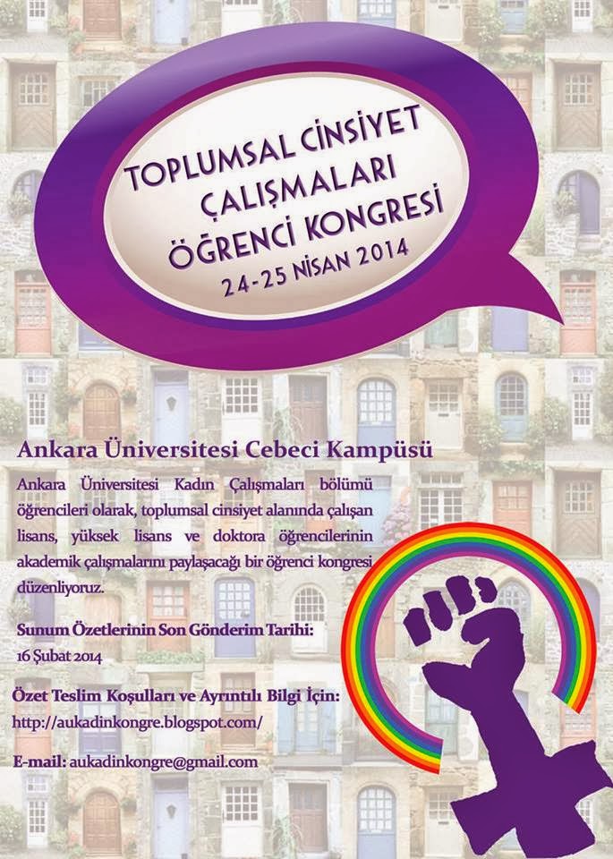 Toplumsal Cinsiyet Çalışmaları Öğrenci Kongresi 24-25 Nisan&rsquo;da | Kaos GL - LGBTİ+ Haber Portalı Haber