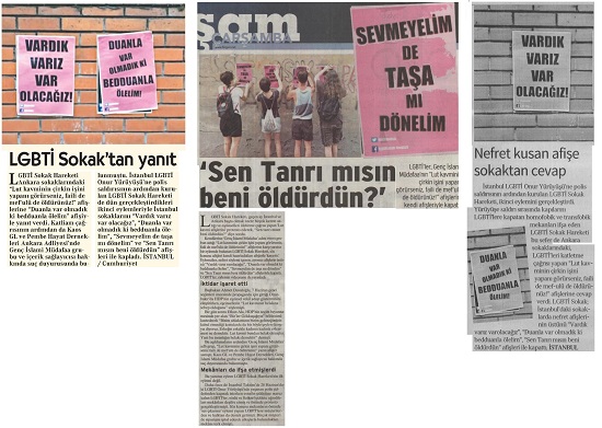 Gazetelerde ne kadar yer aldık: &lsquo;Vardık, varız, var olacağız&rsquo; | Kaos GL - LGBTİ+ Haber Portalı Haber