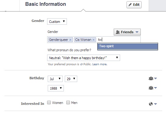 Facebook&rsquo;ta Kadın-Erkek İkiliğine Son | Kaos GL - LGBTİ+ Haber Portalı Haber