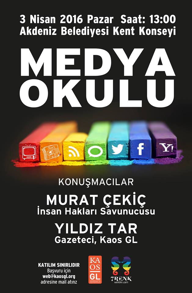 Medya Okulu Mersin&rsquo;e geliyor! | Kaos GL - LGBTİ+ Haber Portalı Haber