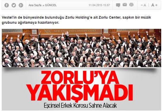 Müzik bile Yeni Akit&rsquo;in nefretini dindirmiyor! | Kaos GL - LGBTİ+ Haber Portalı Haber