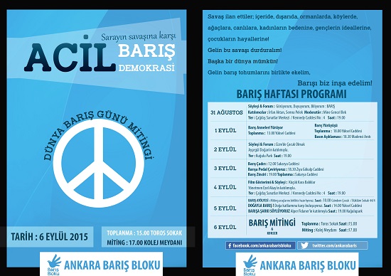 Ankara Barış Haftası başladı | Kaos GL - LGBTİ+ Haber Portalı Haber