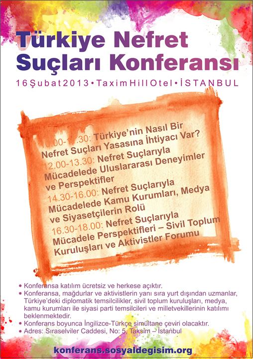 Nefret Suçları Konferansı 15-16 Şubat&rsquo;ta | Kaos GL - LGBTİ+ Haber Portalı Haber