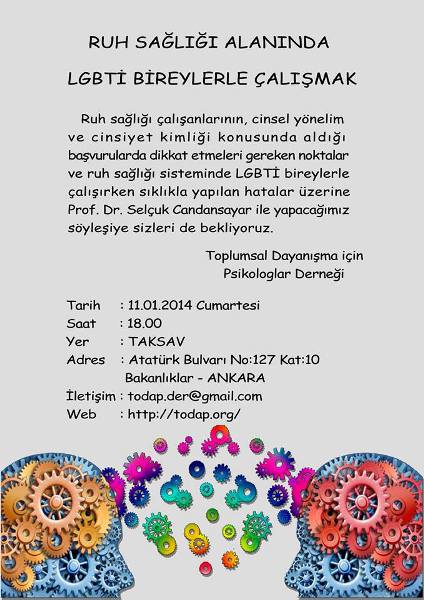Ruh Sağlığı Alanında LGBTİ Bireylerle Çalışmak | Kaos GL - LGBTİ+ Haber Portalı Haber