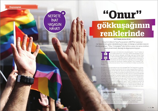 Beşiktaş Belediyesi dergisinde gökkuşağı | Kaos GL - LGBTİ+ Haber Portalı Haber