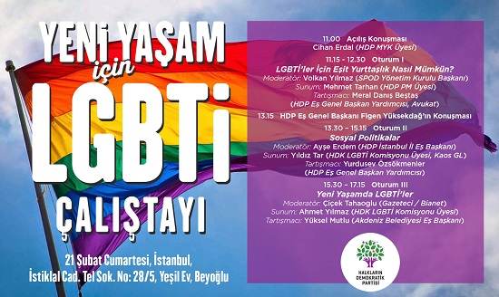 HDP&rsquo;den bir ilk: Yeni Yaşam için LGBTİ Çalıştayı | Kaos GL - LGBTİ+ Haber Portalı Haber