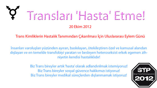 Transları &lsquo;hasta&rsquo; etme! | Kaos GL - LGBTİ+ Haber Portalı Haber