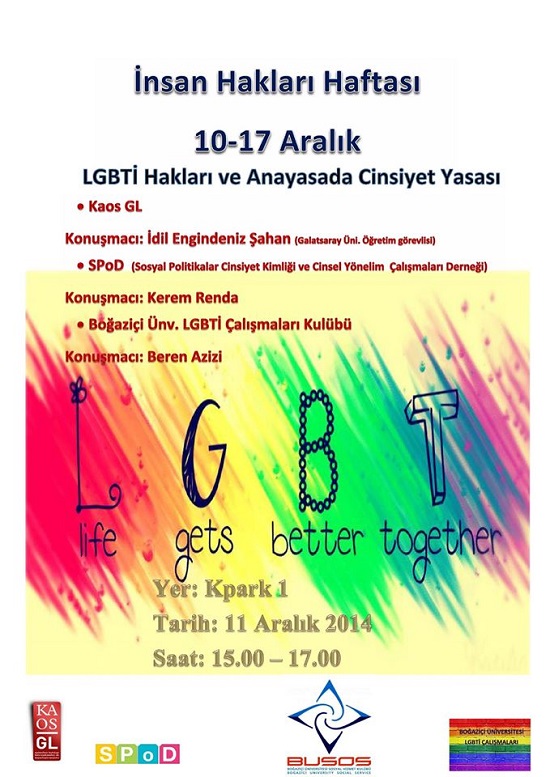 LGBTİ hakları Boğaziçi Üniversitesi’nde konuşulacak Kaos GL - LGBTİ+ Haber Portalı