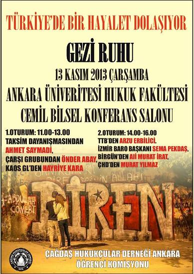 Ankara Hukuk&rsquo;ta &lsquo;Gezi Ruhu&rsquo; Tartışılacak | Kaos GL - LGBTİ+ Haber Portalı Haber