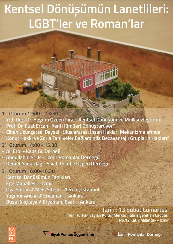 LGBTİ&rsquo;ler ve Romanlar kentsel dönüşümü tartışacak | Kaos GL - LGBTİ+ Haber Portalı Haber