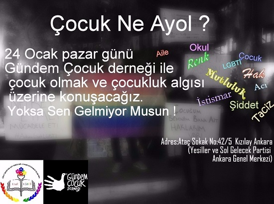 Ankara Liseli LGBTİ "Çocuk ne ayol?" atölyesine çağırıyor | Kaos GL - LGBTİ+ Haber Portalı Haber