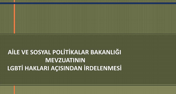 Aile ve Sosyal Politikalar Bakanlığı Mevzuatı LGBTİ&rsquo;leri ne kadar kapsıyor? | Kaos GL - LGBTİ+ Haber Portalı Haber