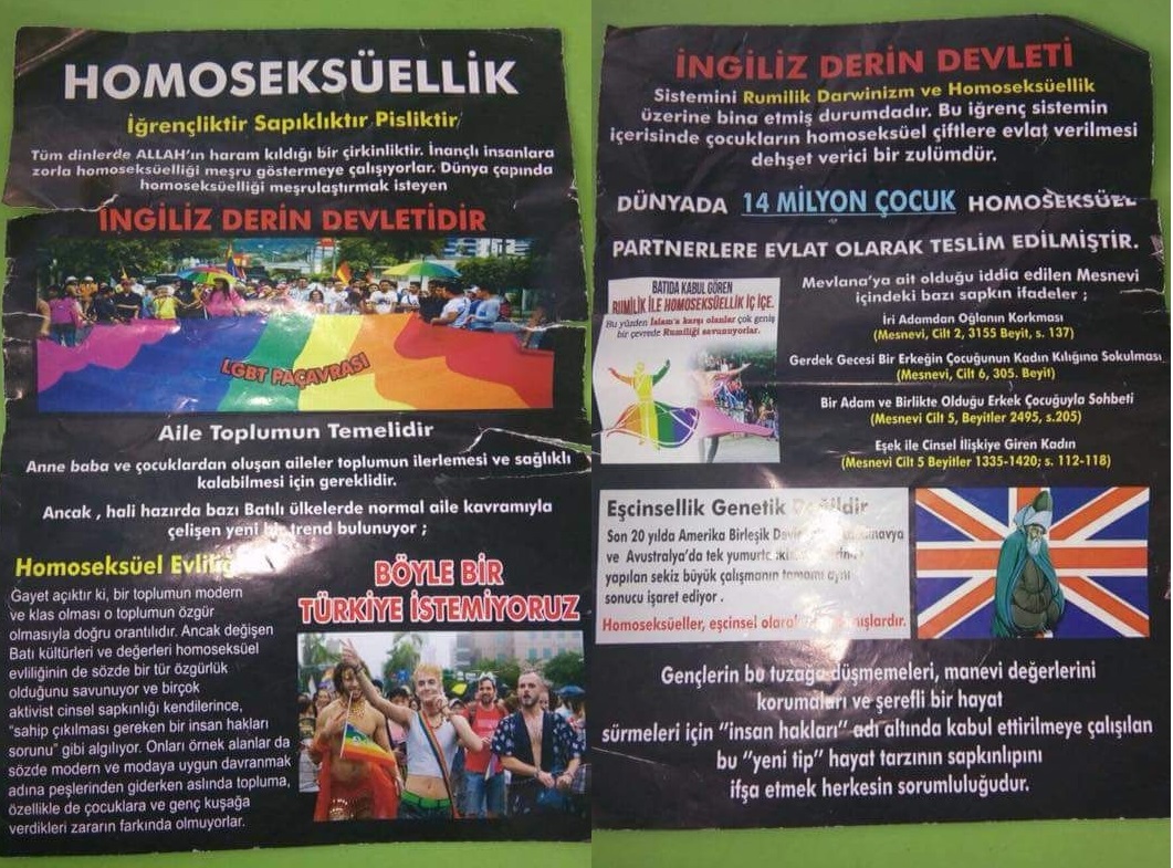 Nefret broşürleri Bornova’da | Kaos GL - LGBTİ+ Haber Portalı Haber