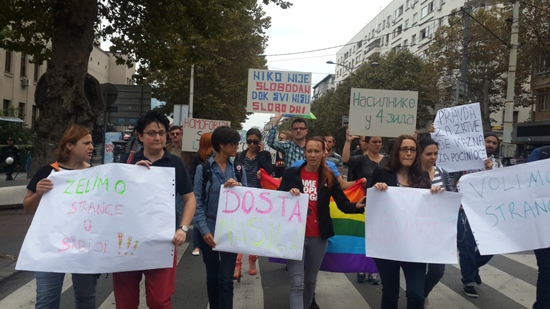 Protest march in Belgrade after a violent attack | Kaos GL - News Portal for LGBTI+ News