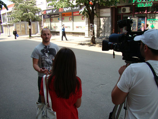 After year and half, LGBT activist Cimbaljevic walked through his born town Niksic again Kaos GL - News Portal for LGBTI+