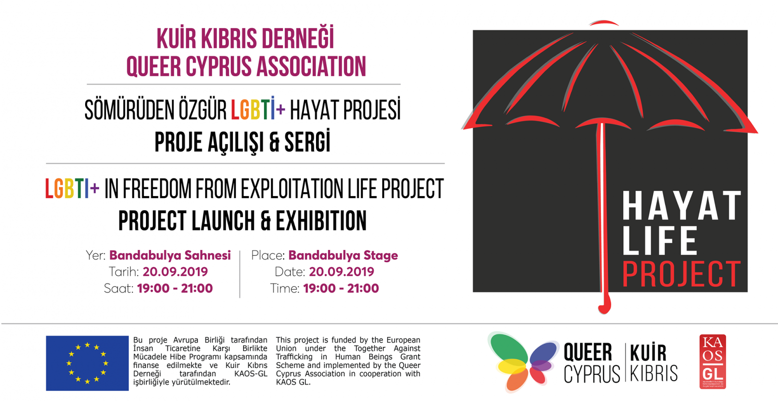 Kuir Kıbrıs Derneği “HAYAT!”a davet ediyor Kaos GL - LGBTİ+ Haber Portalı