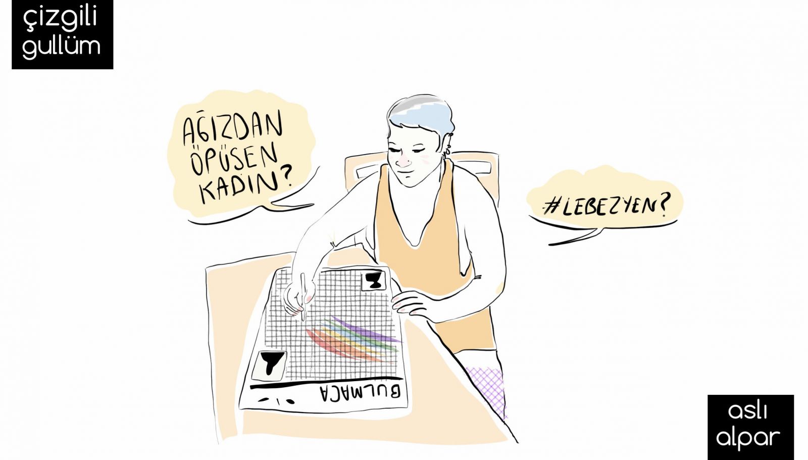 Çizgili Gullüm: Ağızdan öpüşen kadın | Kaos GL - LGBTİ+ Haber Portalı Haber