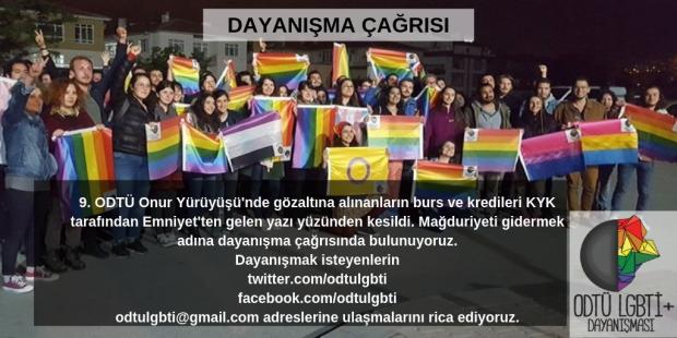 ODTÜ LGBTİ+’dan kredi ve bursu kesilen öğrencilerle dayanışma çağrısı Kaos GL - LGBTİ+ Haber Portalı