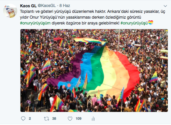 İstanbul Onur Yürüyüşü için Twitter eylemi: #OnurYürüyüşüm | Kaos GL - LGBTİ+ Haber Portalı Haber