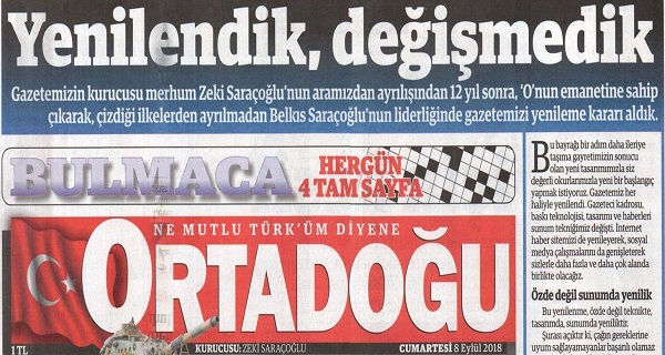 Ortadoğu gazetesi: “Hiç kimse cinsiyeti ya da cinsel tercihleri nedeniyle aşağılanmayacak” | Kaos GL - LGBTİ+ Haber Portalı Haber