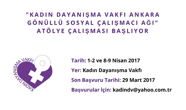 &lsquo;Kadın Dayanışma Vakfı Ankara Gönüllü Sosyal Çalışmacı Ağı&rsquo; atölyesi başvurularını bekliyor | Kaos GL - LGBTİ+ Haber Portalı Haber