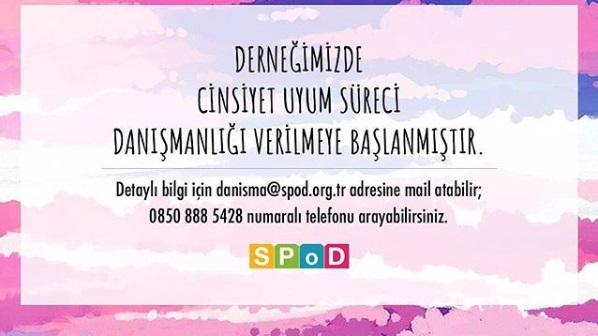SPoD’dan cinsiyet uyum süreci danışmanlığı Kaos GL - LGBTİ+ Haber Portalı