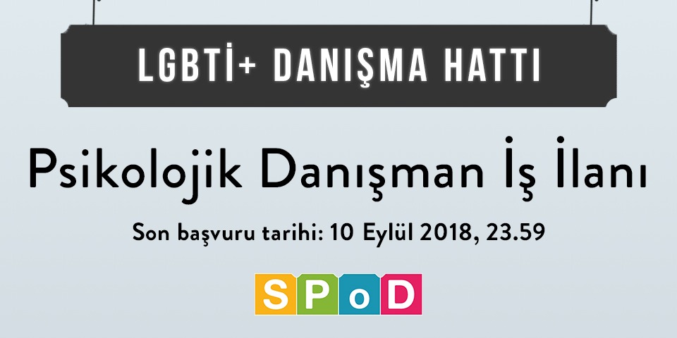 SPoD’dan danışma hattı için psikolojik danışman ilanı | Kaos GL - LGBTİ+ Haber Portalı Haber