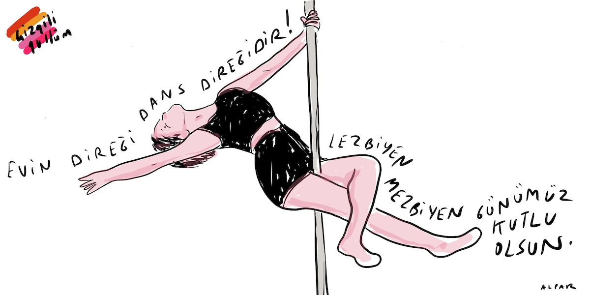 Çizgili Gullüm: Lezbiyen mezbiyen günümüz kutlu olsun! | Kaos GL - LGBTİ+ Haber Portalı Gökkuşağı Forumu Köşe Yazısı